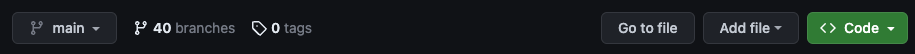 Header of GitHub workspace
